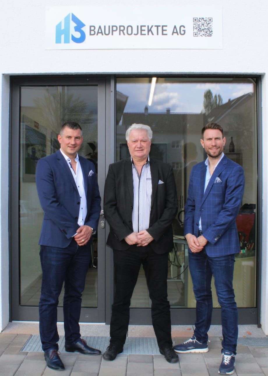 Roland, Michael und Deny Huber – Team H3 Bauprojekte AG